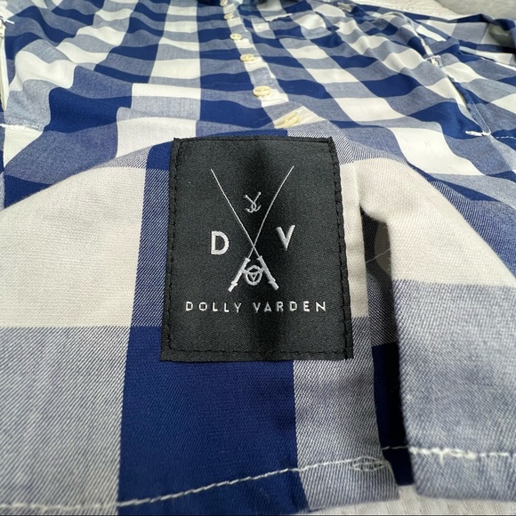 Dolly Varden Women's Rivadavia Shirt Small Blue Checkered Outdoor Clothing - Picture 8 of 11